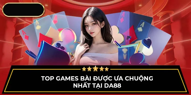 Top games bài được ưa chuộng nhất tại DA88